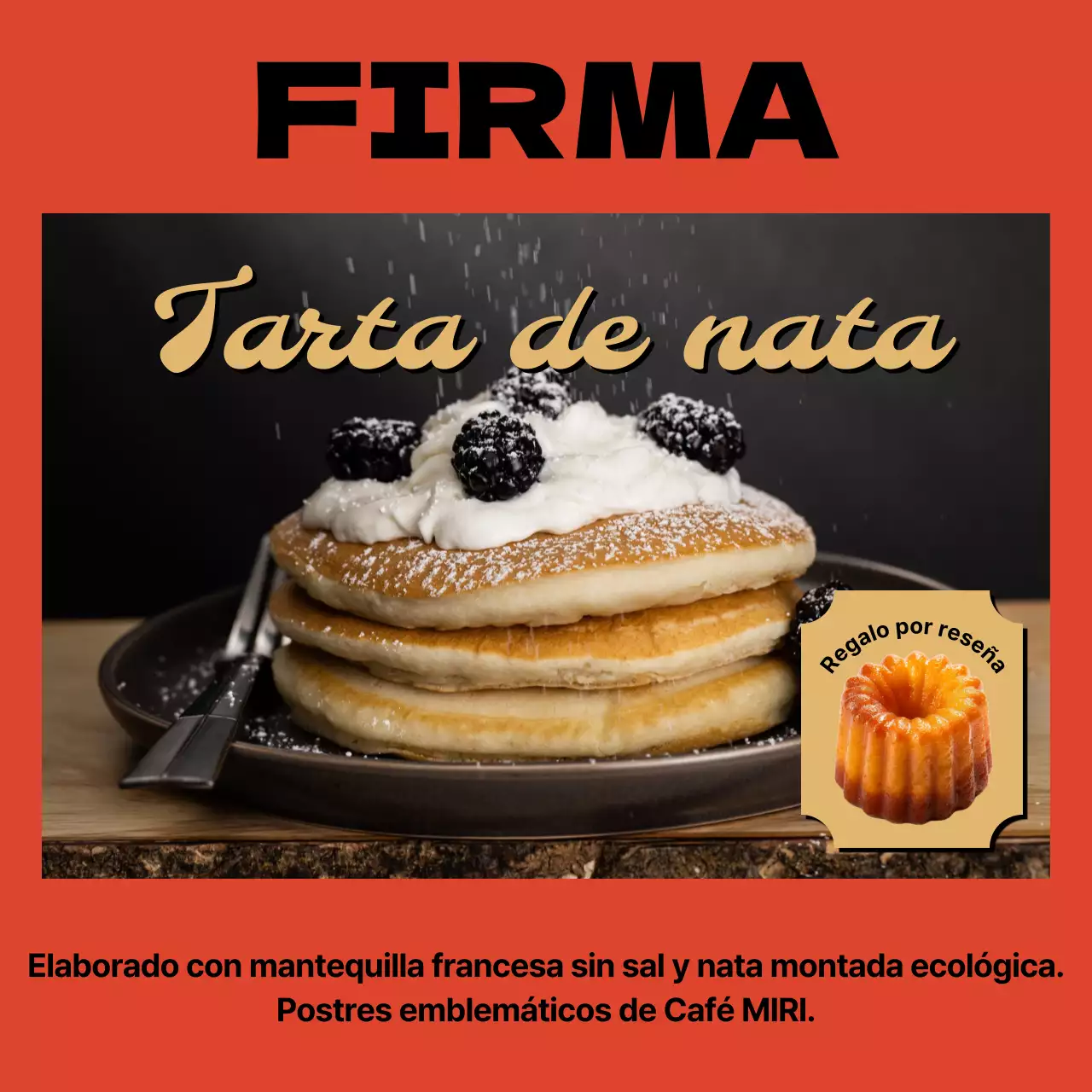 Promover una cafetería de inspiración vintage en amarillo y rojo