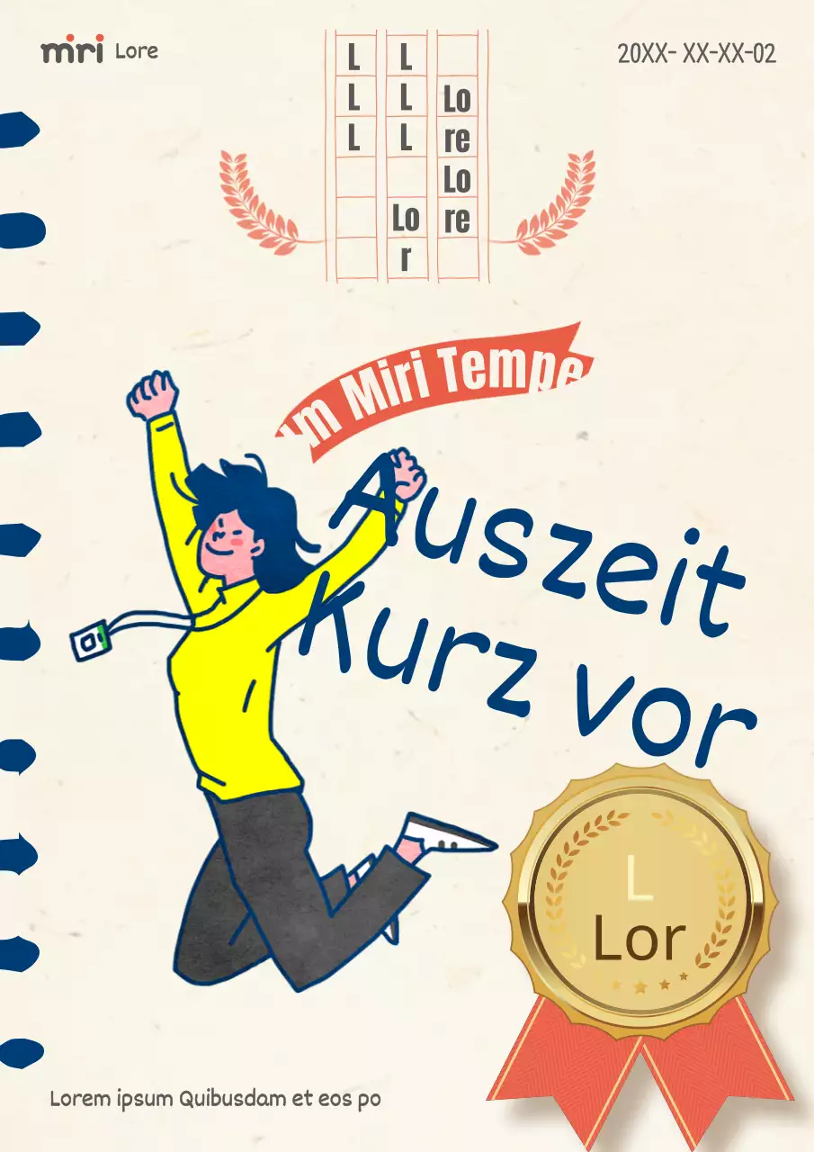 Bekanntgabe der Gewinner eines einfachen Wettbewerbs mit elfenbeinfarbenem Hintergrund