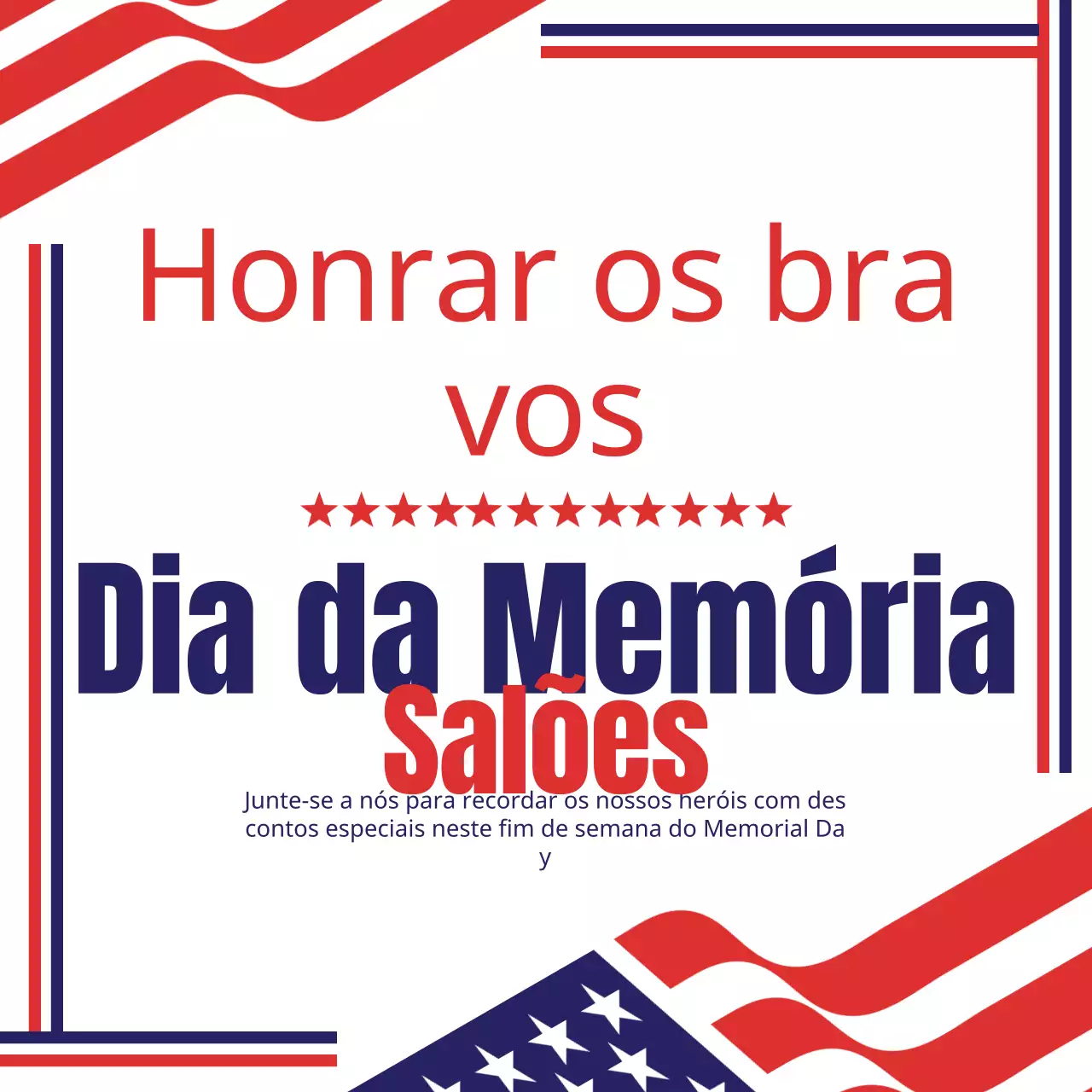 Promover as vendas vermelhas e azuis do Dia da Memória dos EUA