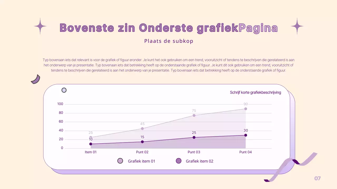 Een eenvoudige PM-presentatie in geel en paars