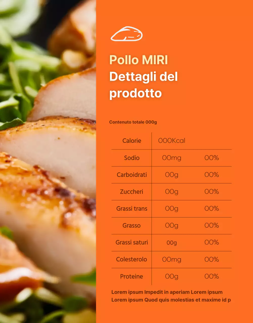 Promuovere la dieta semplice Petti di pollo all'arancia e al marrone