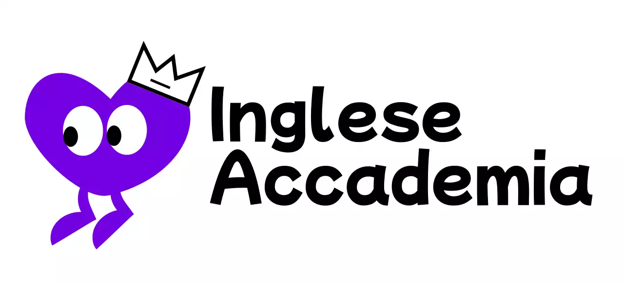 Un simpatico concetto di accademia di lingua inglese con personaggi del cuore