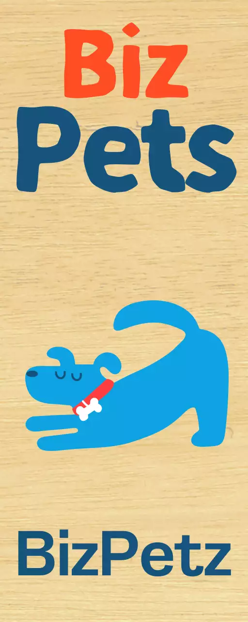 Een eenvoudig blauw schattig puppycafé promoten