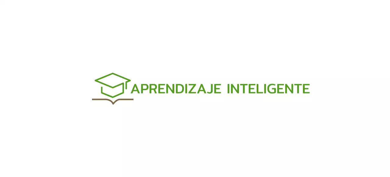 Aprendizaje inteligente con gorra verde de soltero y logotipo de ilustración de libro