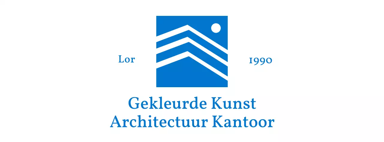 Strak, klassiek kleurenontwerp met merknaam