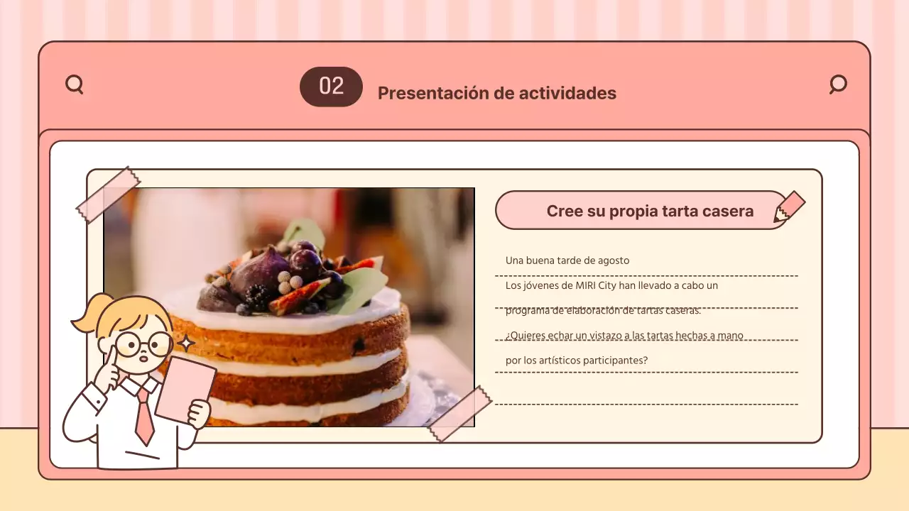 Centro rosa y amarillo Colección de actividades para el aula post