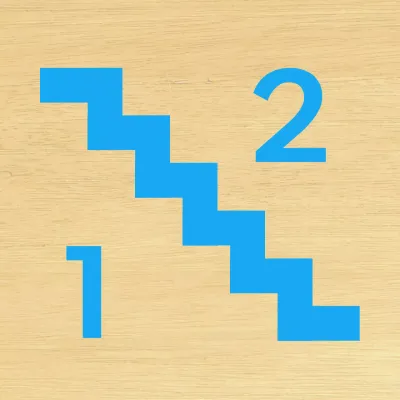 Petunjuk arah ke tangga biru muda