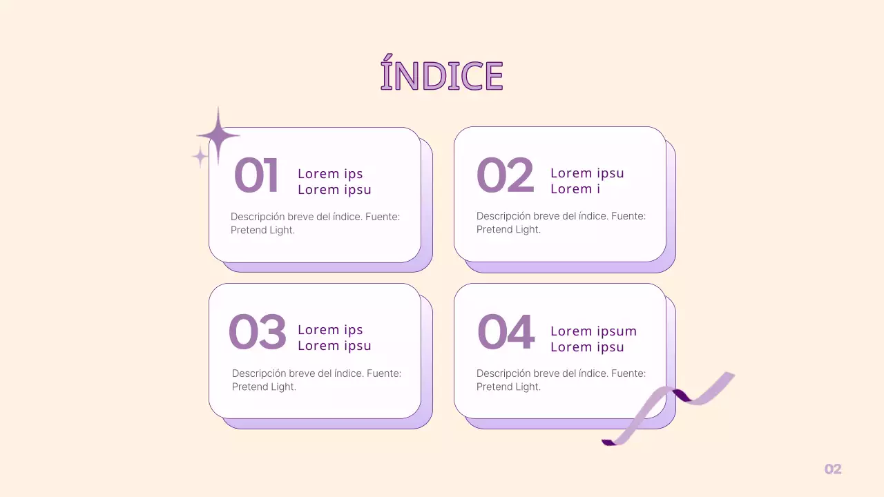 Una sencilla presentación PM en amarillo y morado