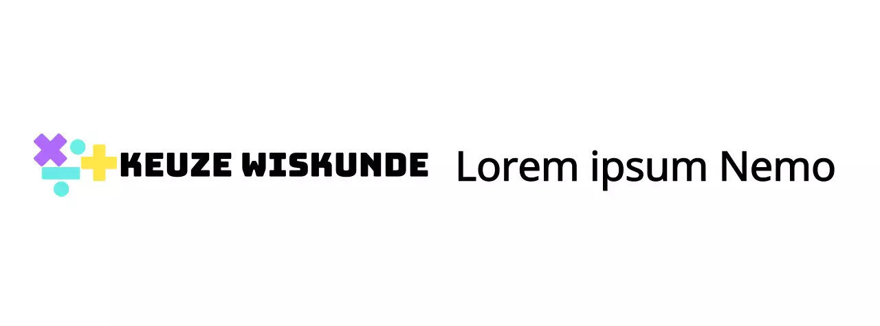Wiskunde school met veelkleurig wiskunde symbool logo concept