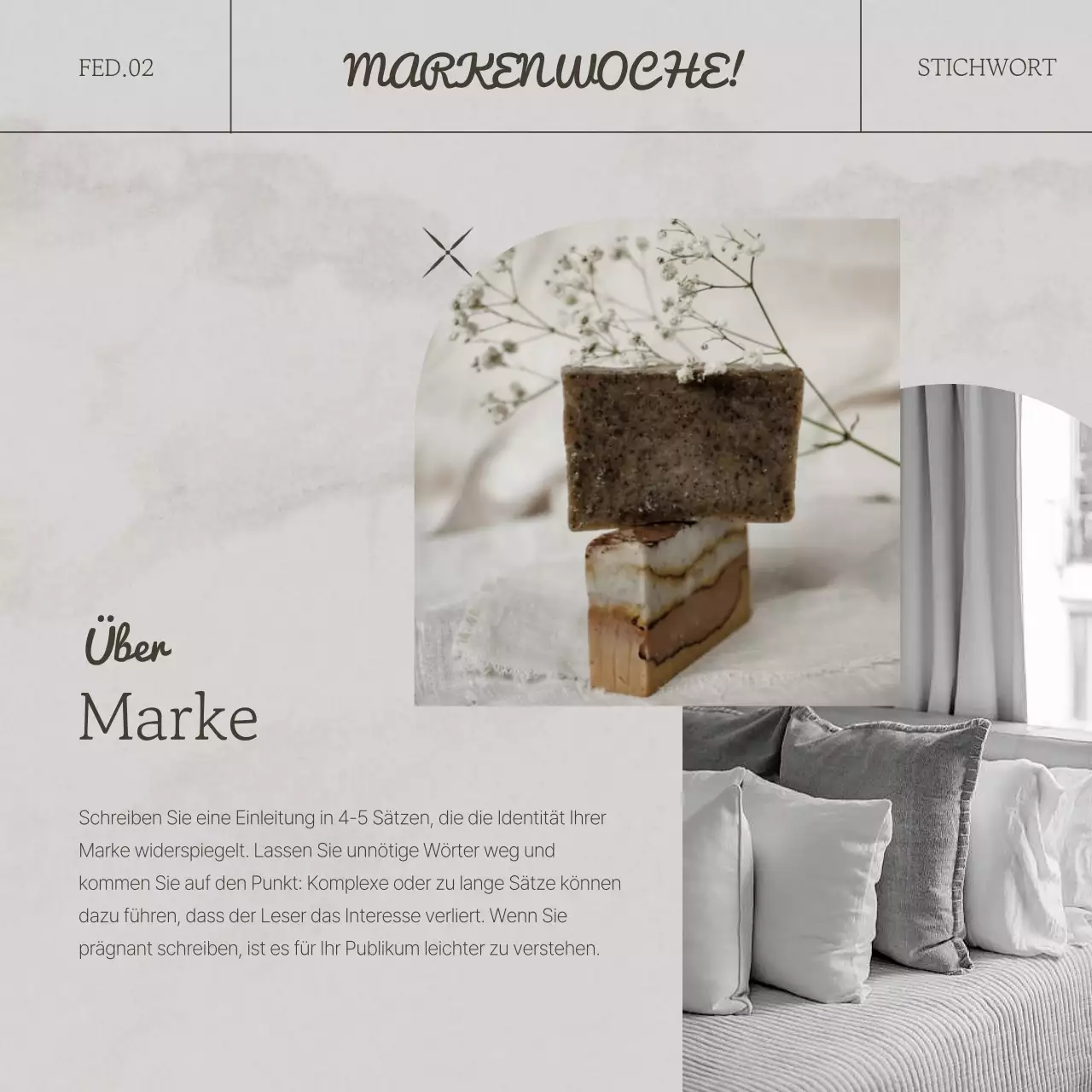 Beige und Braun für modernes emotionales Branding