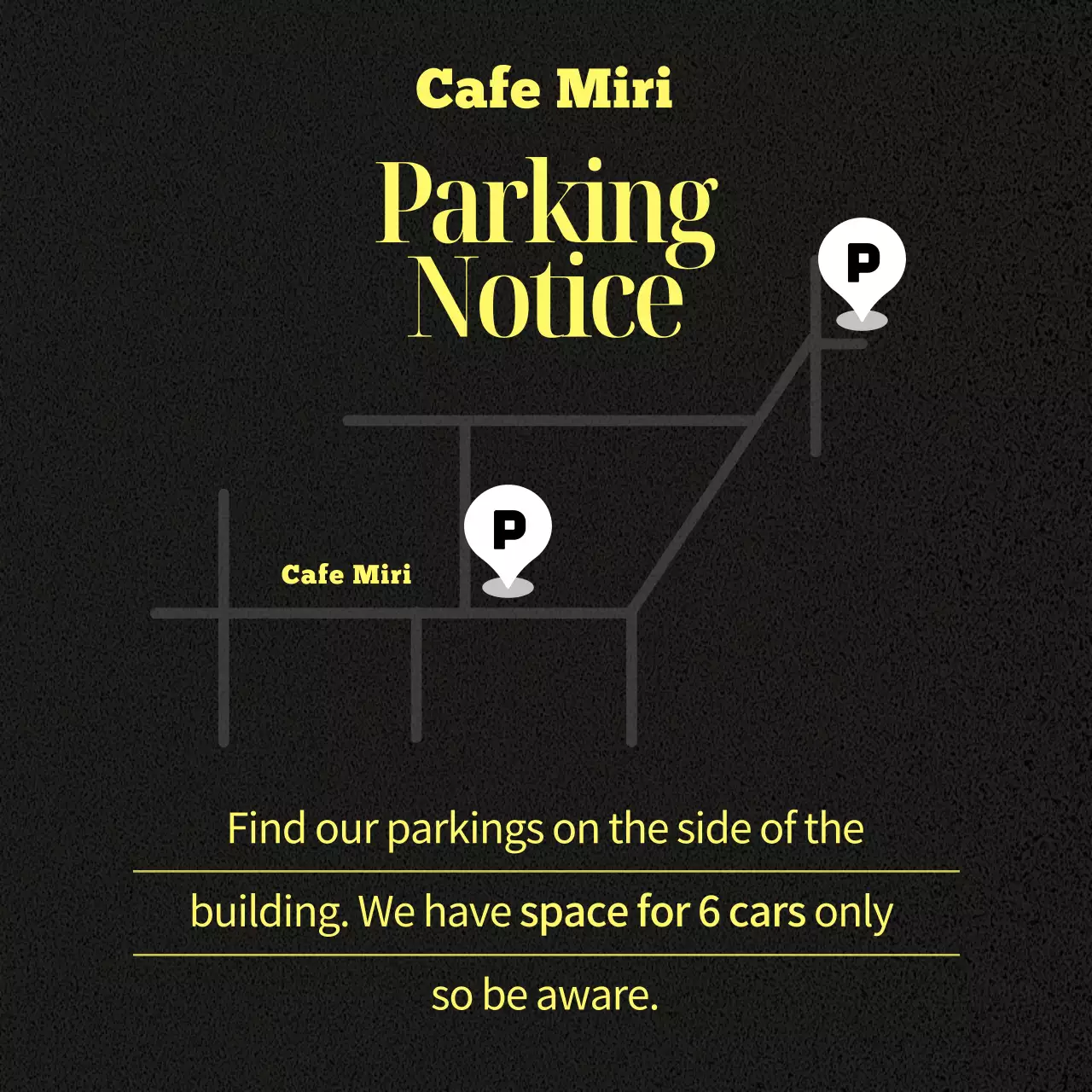 Yellow Vintage Cafe Notice Collection Instagram Carousel