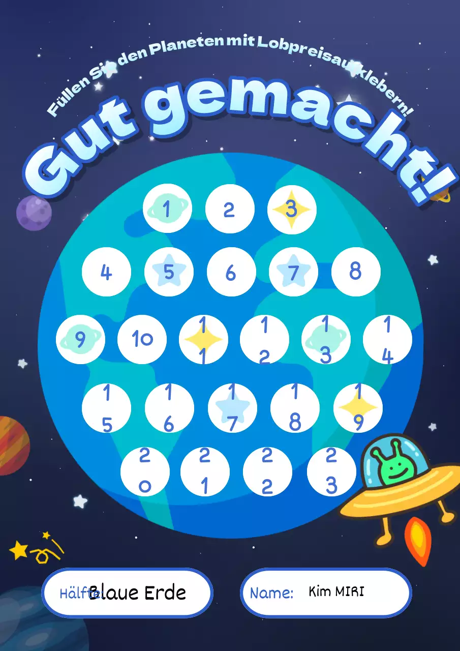 Blau und marineblau sci-fi gut gemacht Kompliment Aufkleber Abdeckung