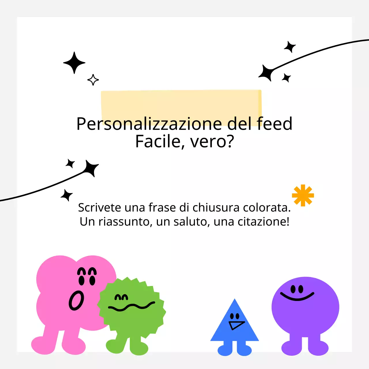 Piano di alimentazione semplice, bianco e illustrato