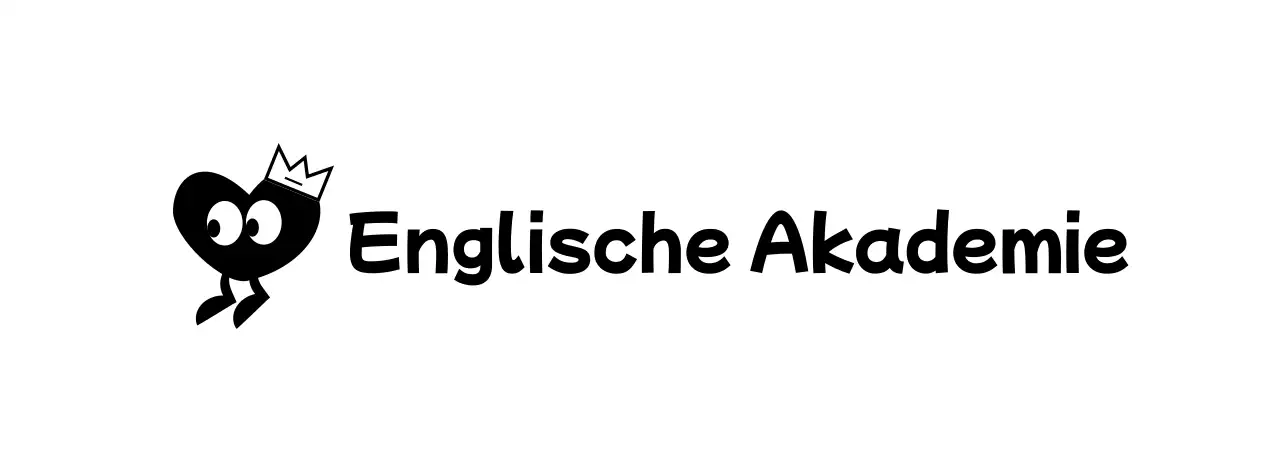 Ein niedliches Konzept für eine englische Sprachakademie mit Herzcharakteren