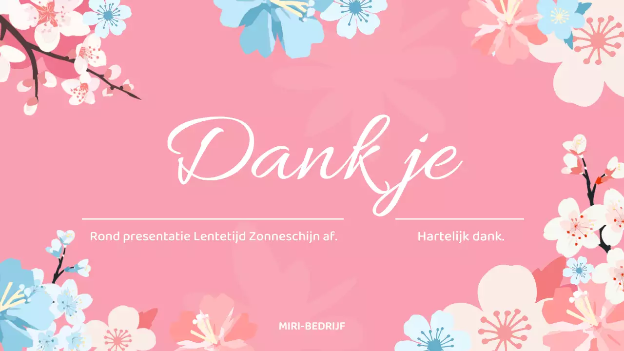 Een mooi lentebloemenplan voor liefde en dankbaarheid in roze en hemelsblauw
