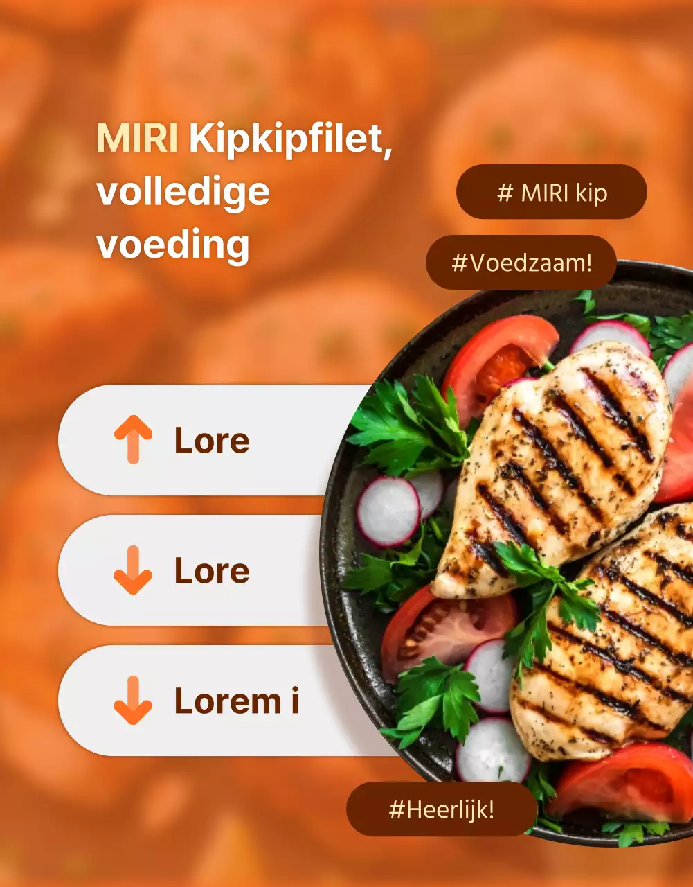 Promoot Simpel Dieet Kippenborstjes in Oranje en Bruin