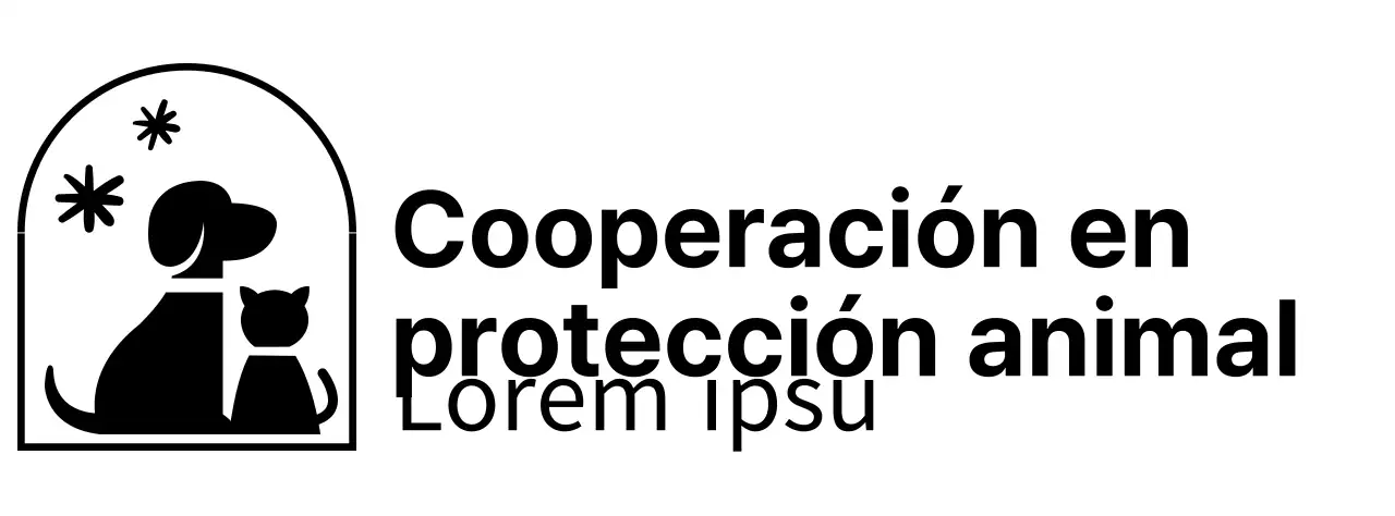 La Humane Society con un simpático logotipo ilustrado de un perro y un gato