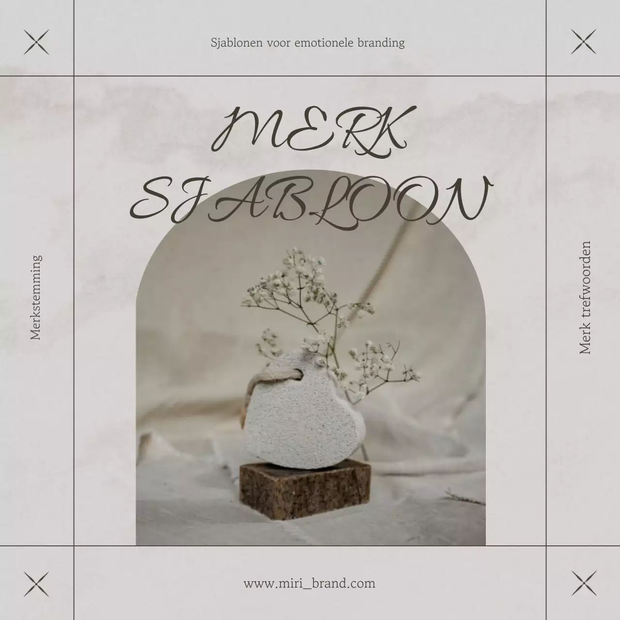 Beige en bruin voor moderne emotionele branding