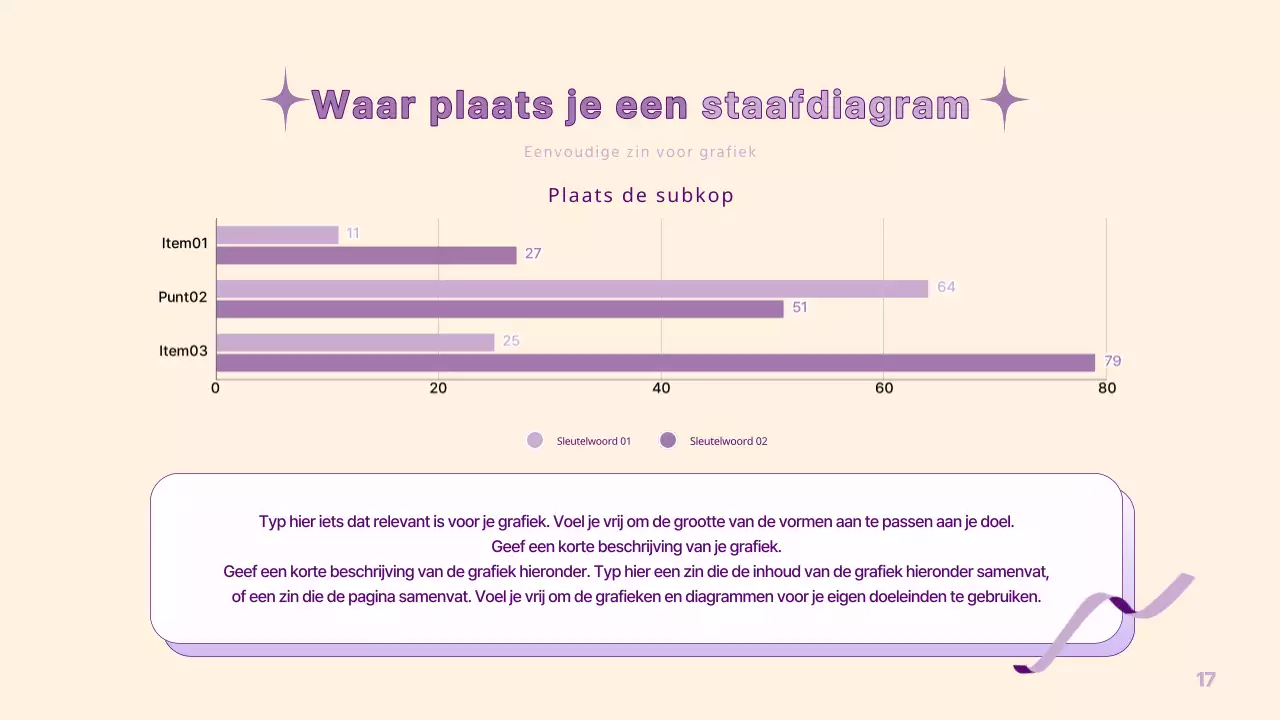 Een eenvoudige PM-presentatie in geel en paars