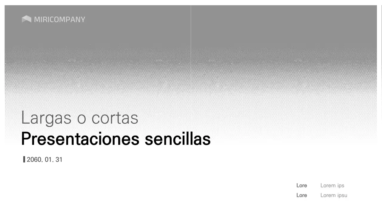 Presentación sencilla en blanco y negro