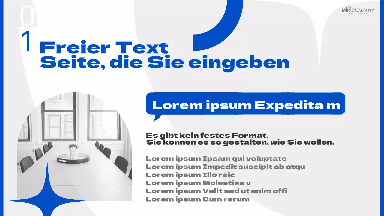 Moderne Geschäftsberichte in Blau