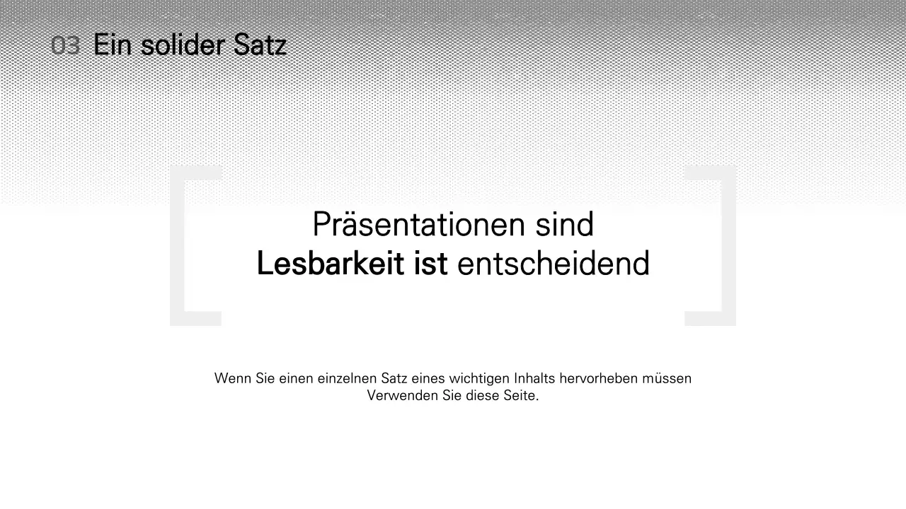 Einfache Schwarz-Weiß-Layout-Variante Präsentation