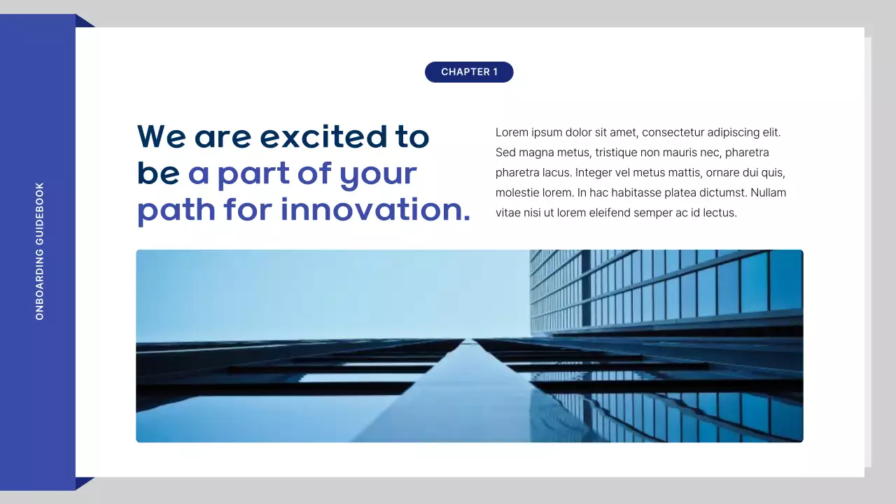 Blue Modern Company Guide Presentation