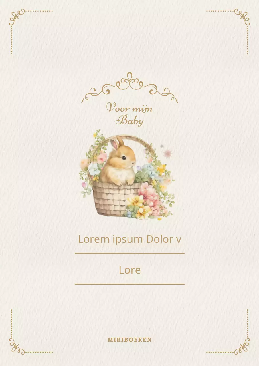 Vintage kinderboekomslag in bruin en goud