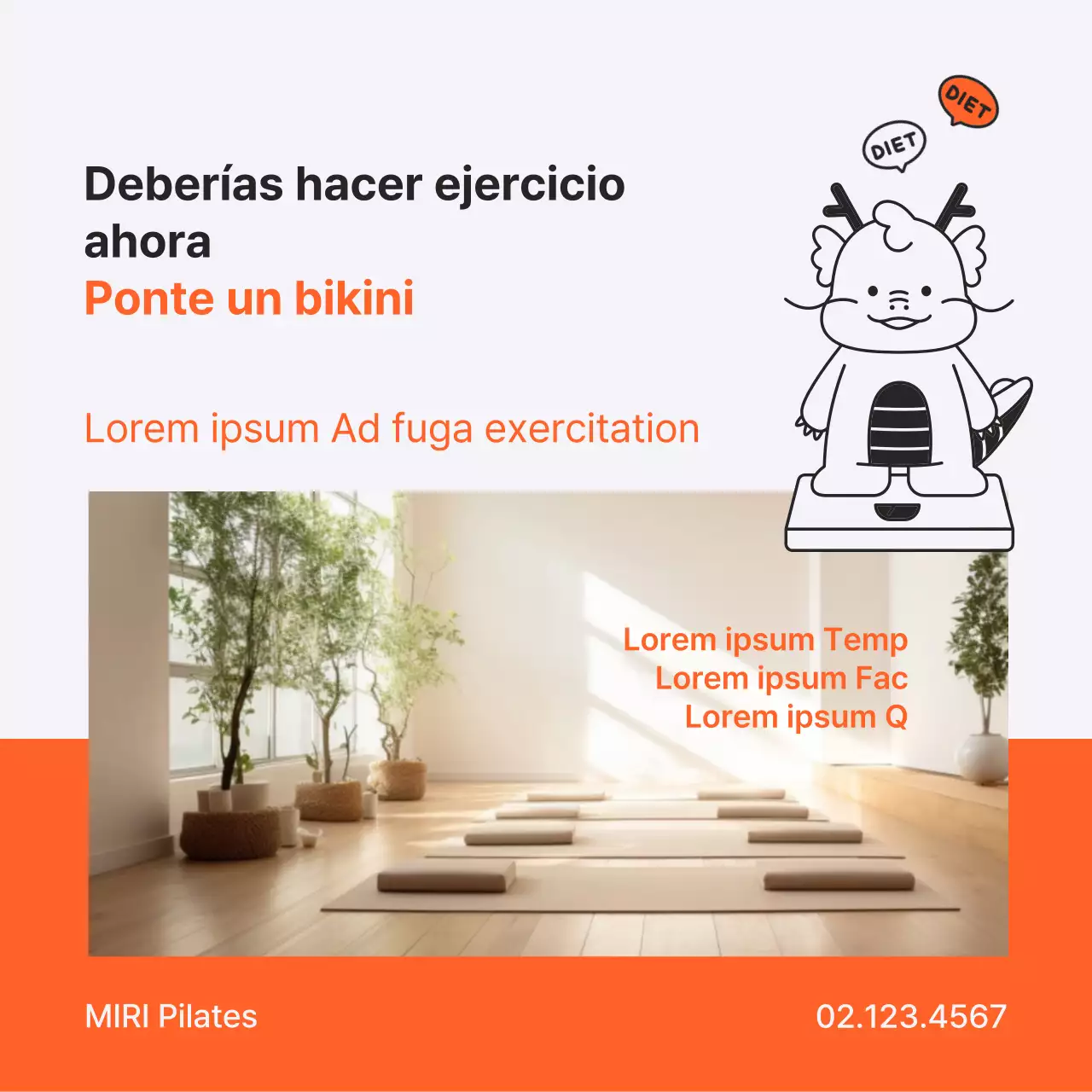 Anuncio pop-art en blanco y naranja de las rebajas del Año Nuevo Lunar