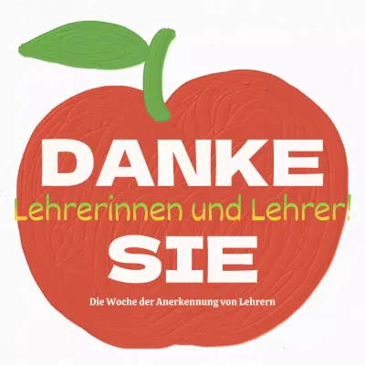 Einfache Teacher's Day-Aktion mit roten Äpfeln