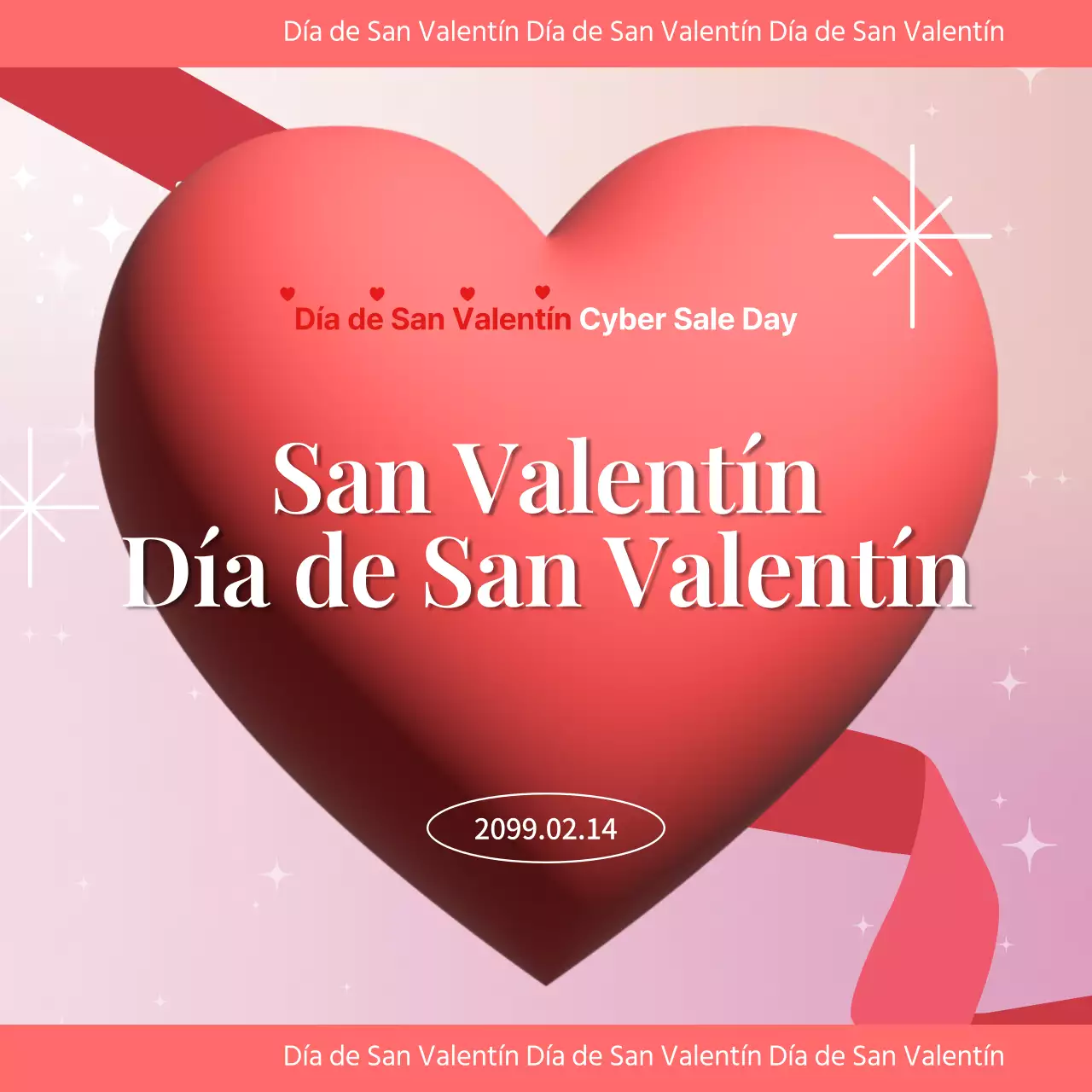 Un lujoso anuncio de San Valentín en marrón y rojo