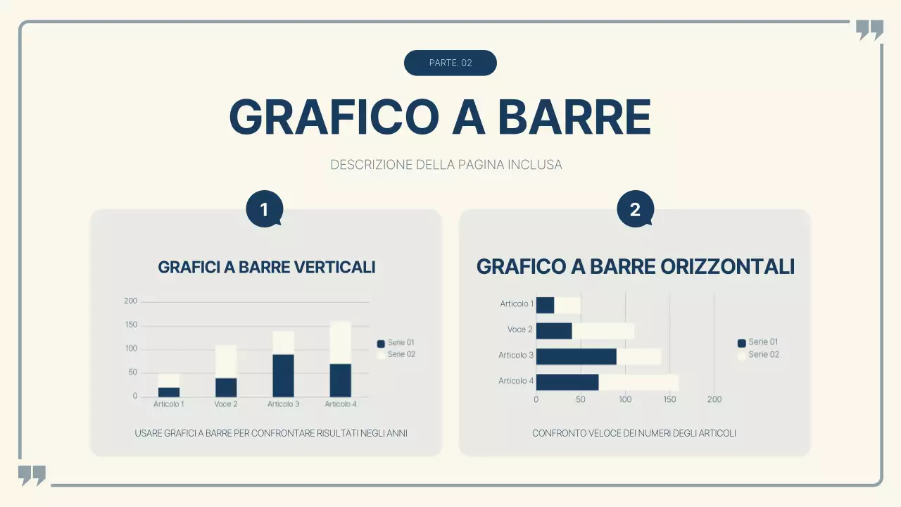 Semplice relazione di presentazione in blu chiaro e blu navy