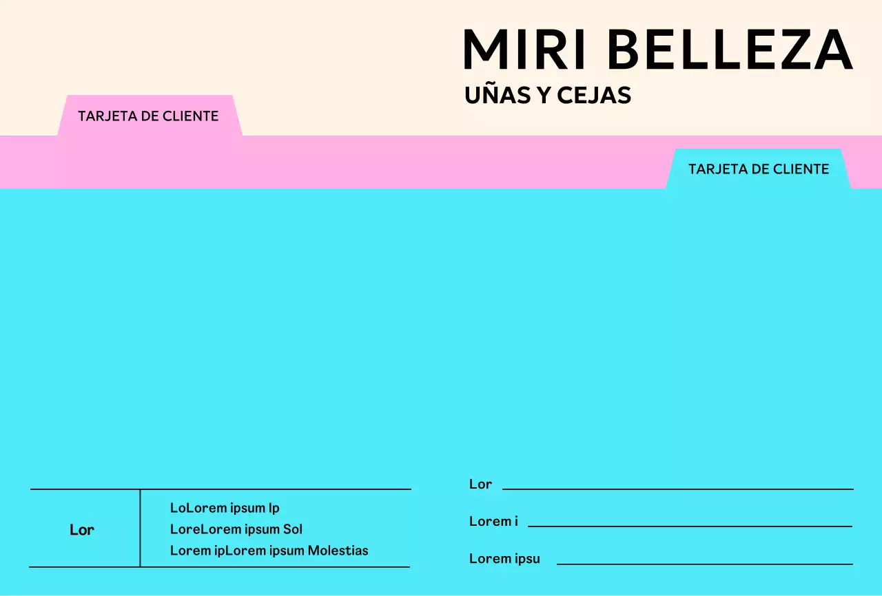Tarjetas de atención al cliente con un concepto de carpeta de vivos colores