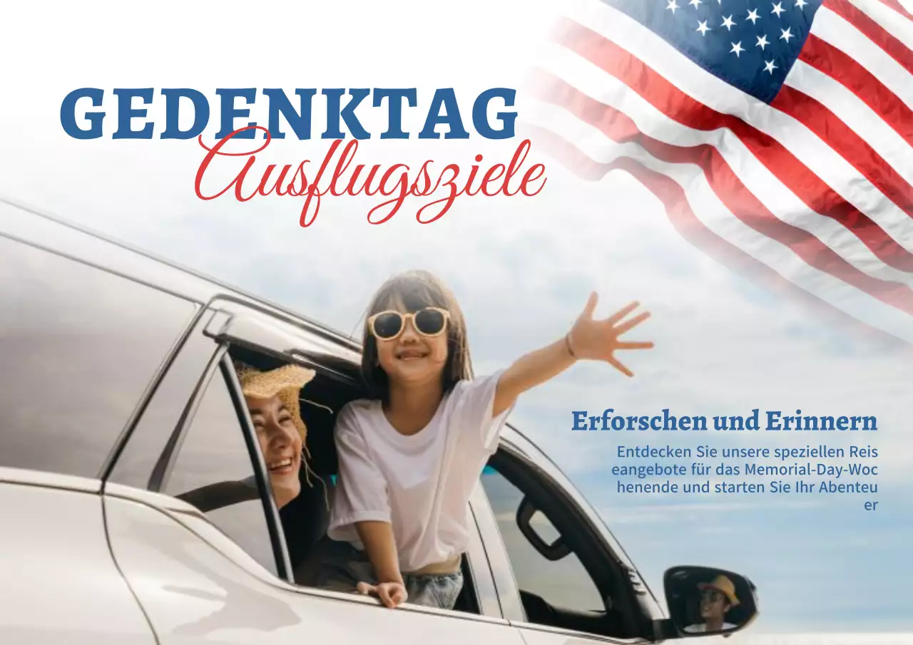 Werben Sie für einen klassischen amerikanischen Memorial Day in Blau