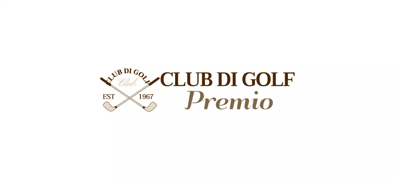 Mazze da golf con logo del golf club di colore marrone per un tocco di classe