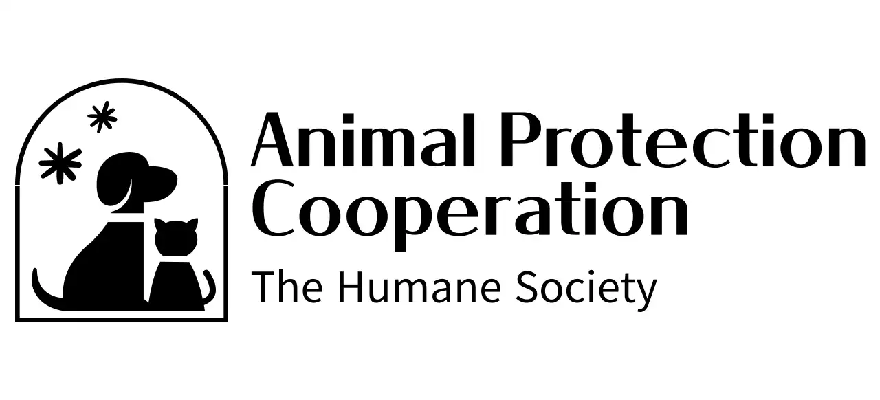 The Humane Society with a cute illustrated logo of a dog and cat