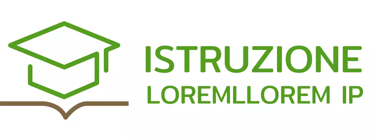 Apprendimento intelligente con un cappello verde da scapolo e un logo con illustrazioni di libri