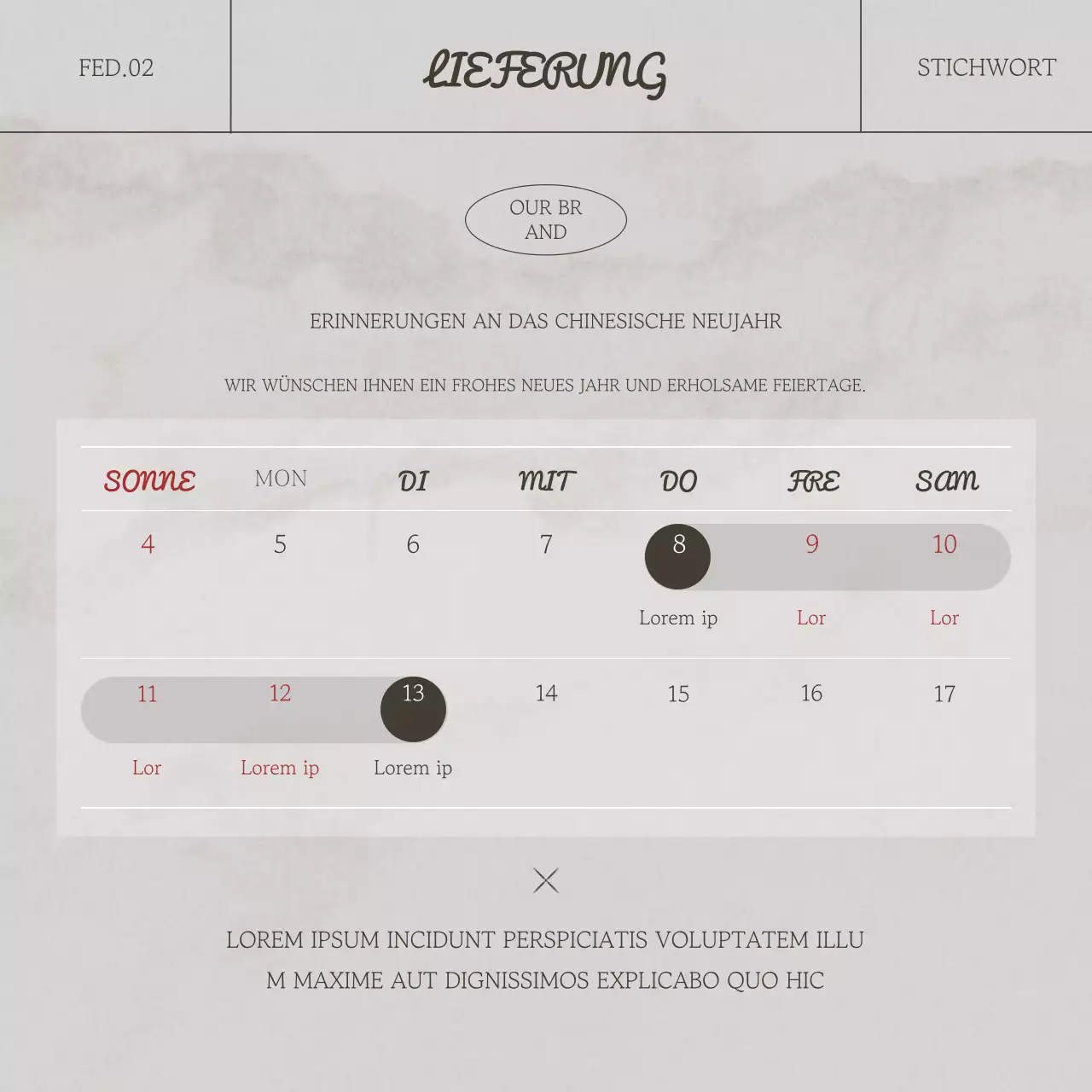 Beige und Braun für modernes emotionales Branding