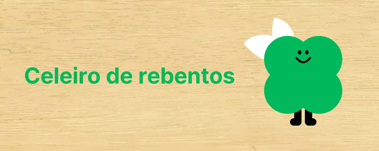 Personagem de planta verde Turma de jardim de infância gira