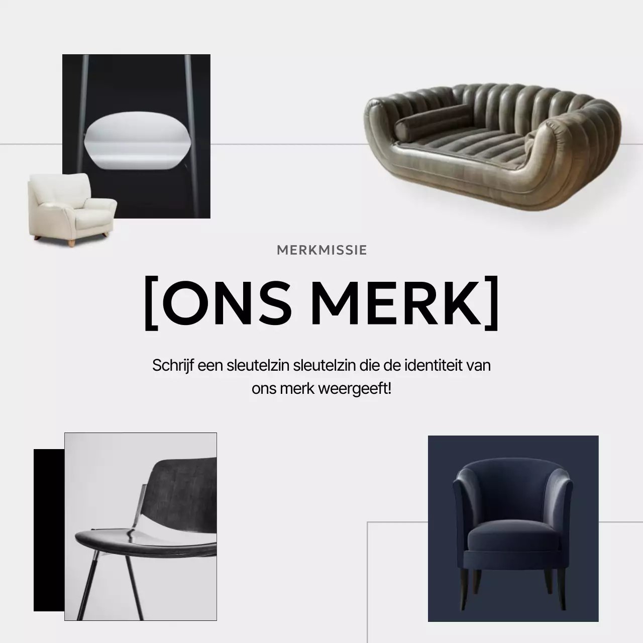 Zwart-wit minimalistisch interieur
