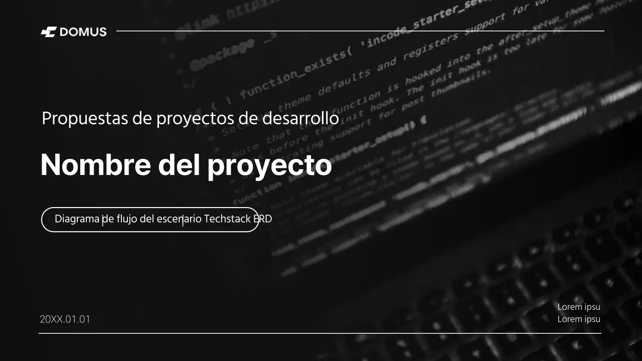 Una sencilla propuesta de diseño de desarrollo en blanco y negro