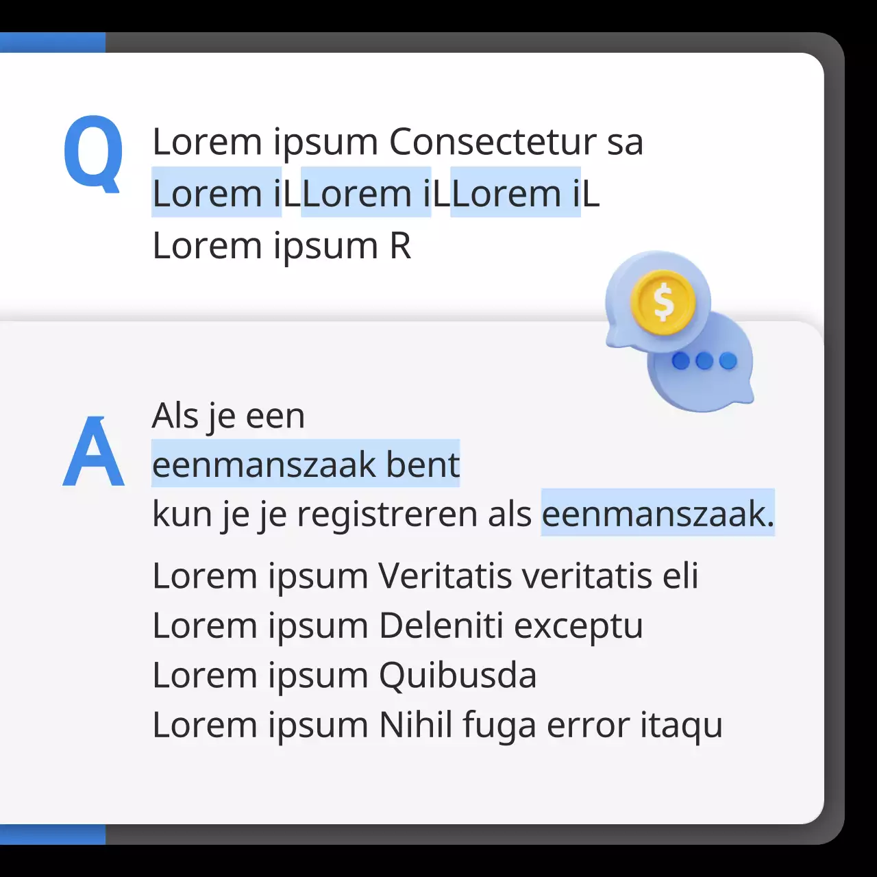 Fiscale boekhouding gemarkeerd in zwart en blauw