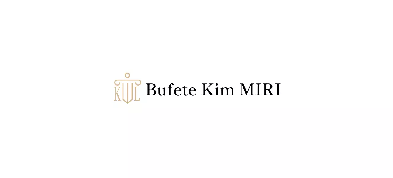 Un bufete de abogados con clase y un logotipo ilustrado en dorado