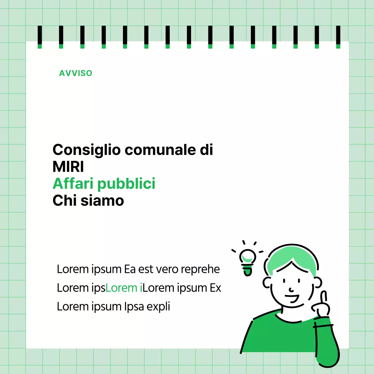 Guida a un semplice organigramma verde e nero per i team di PR