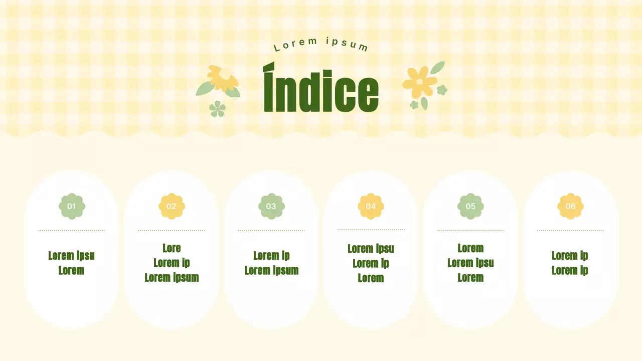 Planificador amarillo y bonito fondo floral