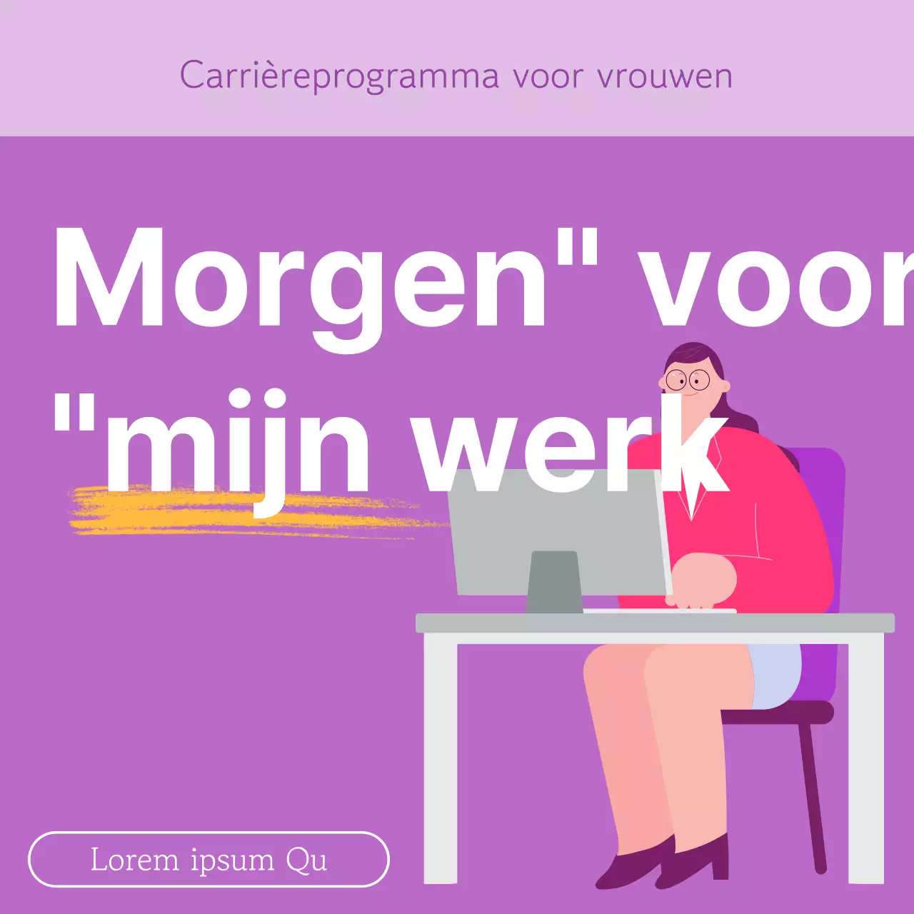 Een eenvoudig paars en mauve voorstel voor een carrièresprongprogramma voor vrouwen