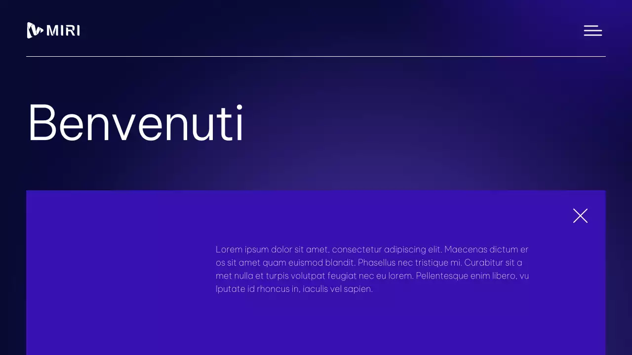 Materiali moderni e professionali per il profilo aziendale in viola e bianco