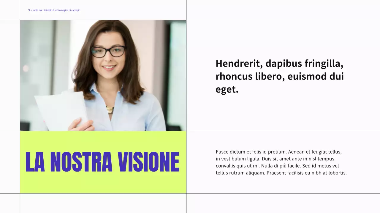 Materiale per il profilo aziendale moderno, blu e neon