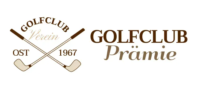 Golfschläger mit braunem Golfschläger-Logo für ein hochwertiges Gefühl