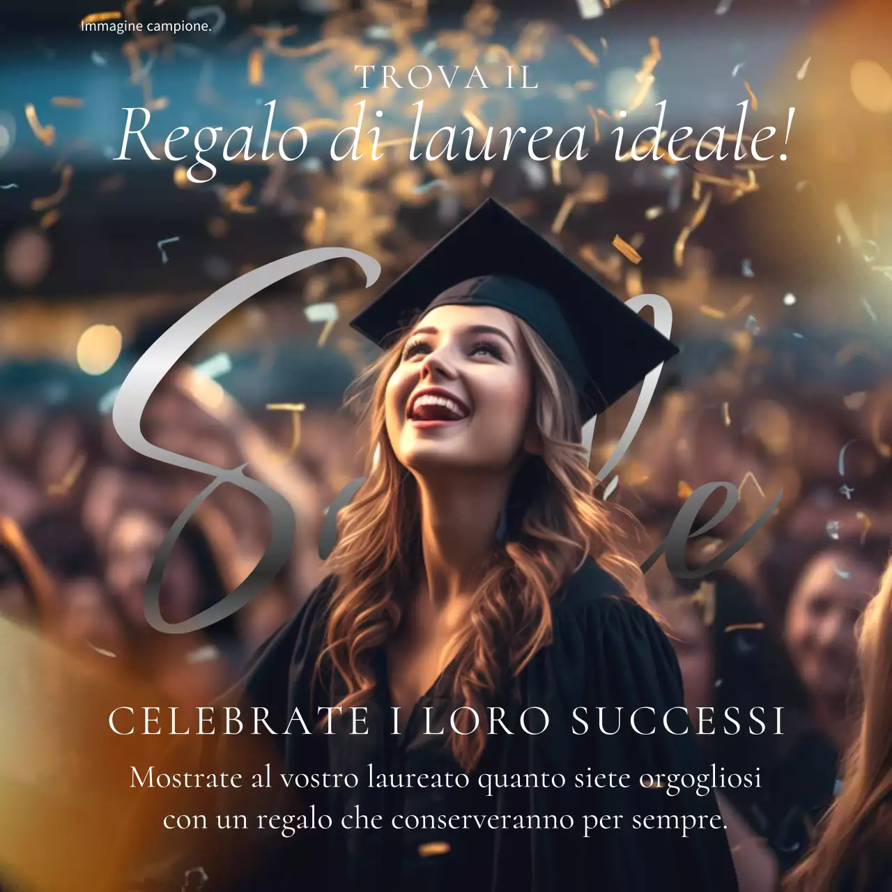 Regalo di laurea elegante in argento e oro